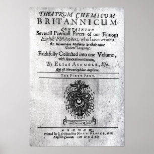 Titlepage 'Theatrum Chemicum Britannicum' Poster