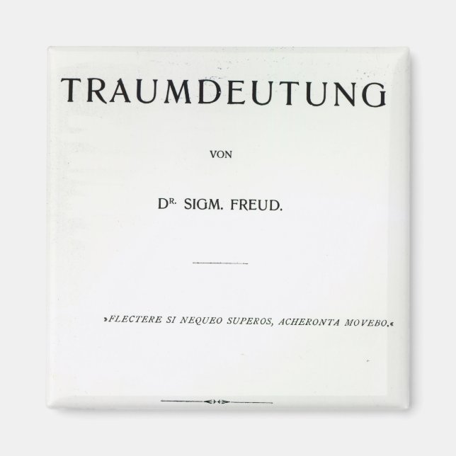 Titlepage to Die Traumdeutung by Sigmund Freud Magnet (Vorne)