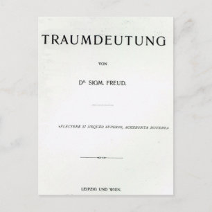 Titlepage to Die Traumdeutung by Sigmund Freud Postkarte