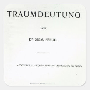 Titlepage to Die Traumdeutung by Sigmund Freud Quadratischer Aufkleber