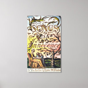 Titlepage 'von den Liedern von Unschuld und von Leinwanddruck