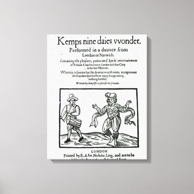 Titlepage zu William Kemp Leinwanddruck (Vorderseite)