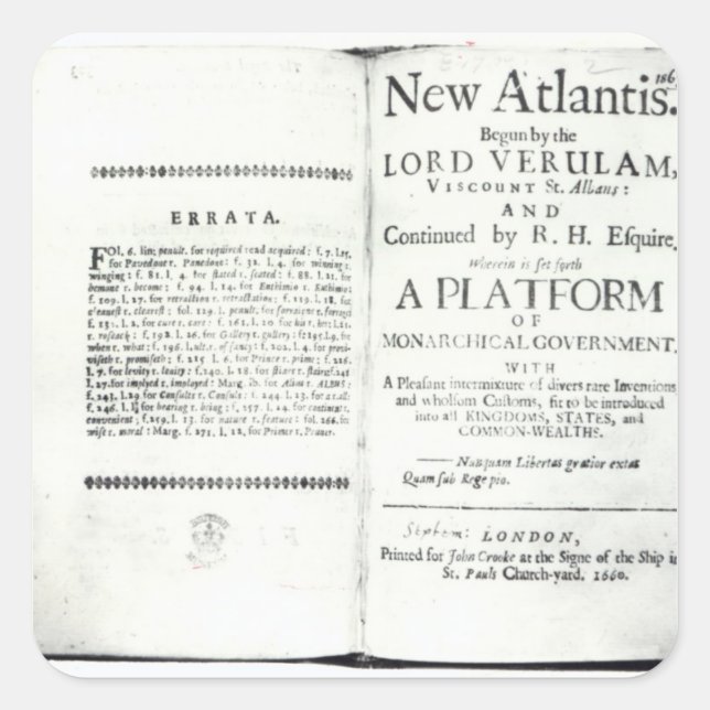 Titlepages zu Francis Bacons Quadratischer Aufkleber (Vorderseite)