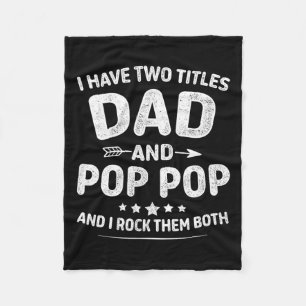 Titles Vater Pop Pop für Großvater Vatertag oder G Fleecedecke