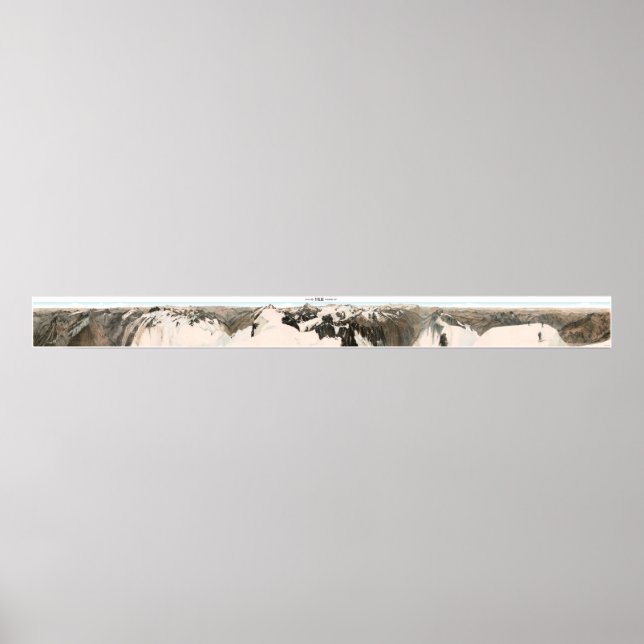 TITLIS Schweizer Alpen Panorama 360° Poster (Vorne)