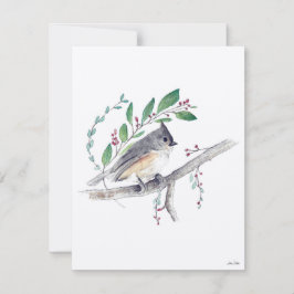 Titmaus Bird Art Feiertagskarte