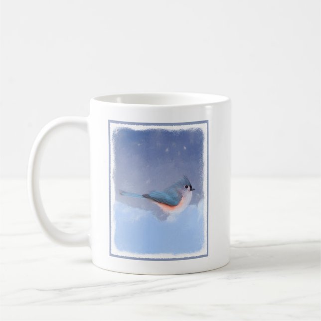 Titmausmalerei - Niedliche Original Hundkunst Kaffeetasse (Links)