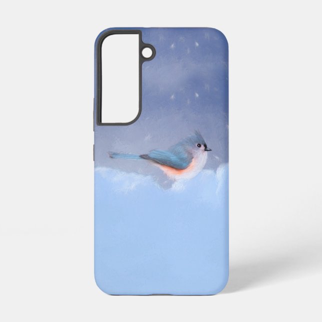 Titmausmalerei - Niedliche Original Hundkunst Samsung Galaxy Hülle (Rückseite)