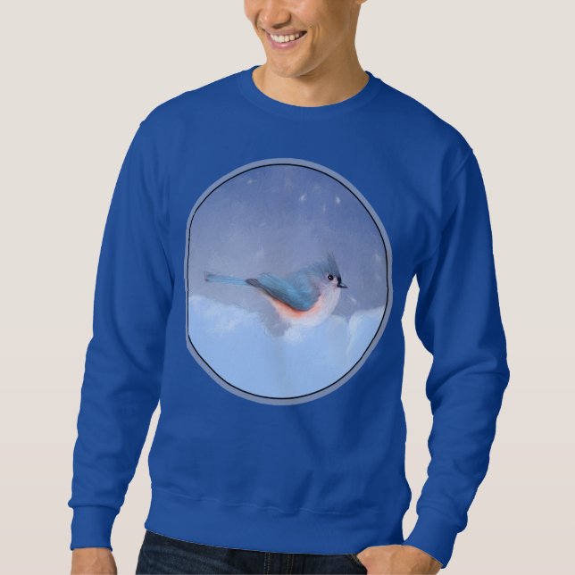 Titmausmalerei - Niedliche Original Hundkunst Sweatshirt (Vorderseite)