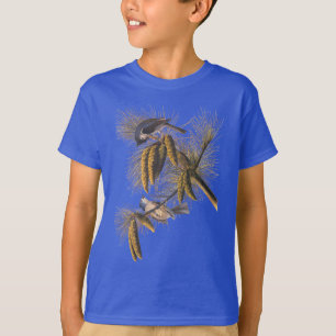 Titmouse Audubon Birds mit Pinecones T-Shirt