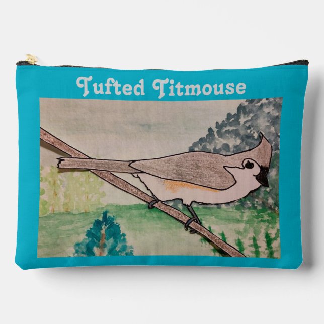 Titmouse Azure blau Zubehörtasche (Vorderseite)
