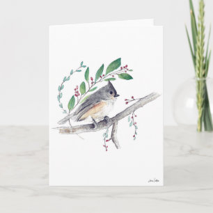Titmouse Bird Art Card Karte