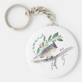 Titmouse Bird Art Schlüsselanhänger