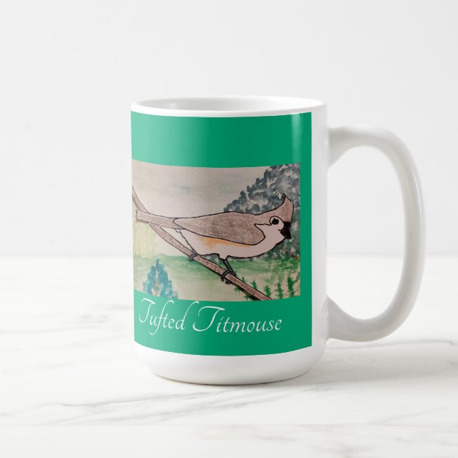Titmouse Green Blue Kaffeetasse (Rechts)