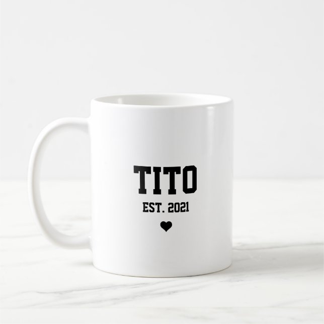 Tito Onkel Schwangerschaft Ankündigung Geschenk Ka Kaffeetasse (Links)