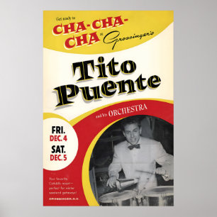 Tito Puente Jazzplakat - Cha Cha Cha - Live bei Poster