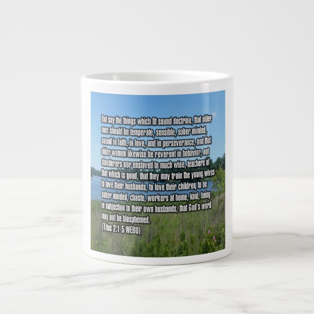 Titus 2:1-5 WEBU-Tasse Jumbo-Tasse (Vorderseite)