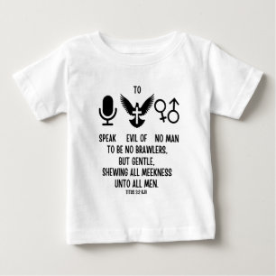 Titus 3:2 KJV Bibel Vers Zitat Baby T-shirt