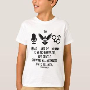 Titus 3:2 KJV Bible Verse Quote Boy's T-Shirt