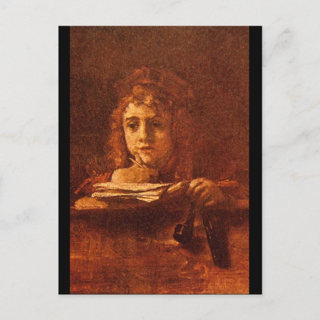 Titus Writing', Rembrandt_Dutch Masters Postkarte (Vorderseite)