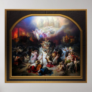 Titus zerstört Jerusalem durch Wilhelm von Kaulbac Poster