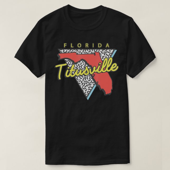 Titusville Florida Retro Triangle FL City  T-Shirt (Design vorne)