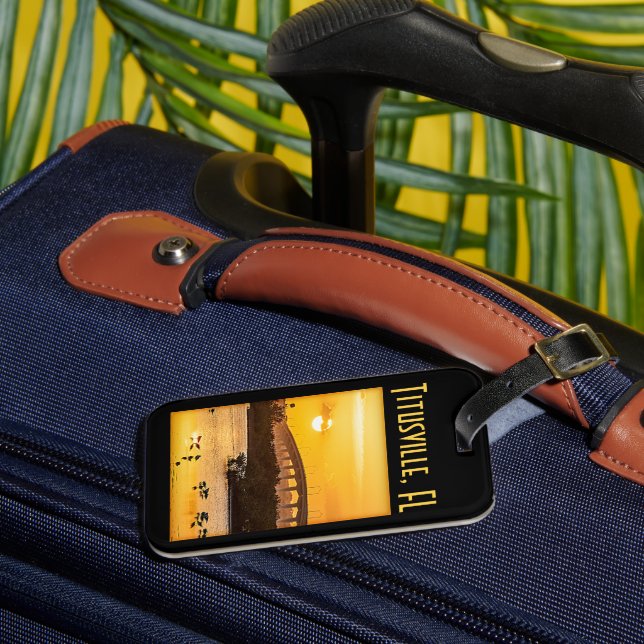 Titusville, Florida Sunset - Reisen Foto Souvenir Gepäckanhänger (Vorderseite Insitu 3)