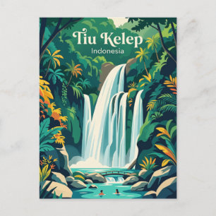 Tiu Kelep Wasserfall Indonesien Postkarte