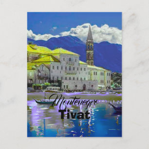 Tivat Montenegro, moderne Postkarte, Küstenreise A Postkarte