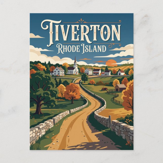 Tiverton Four Corners Rhode Island Postkarte (Vorderseite)