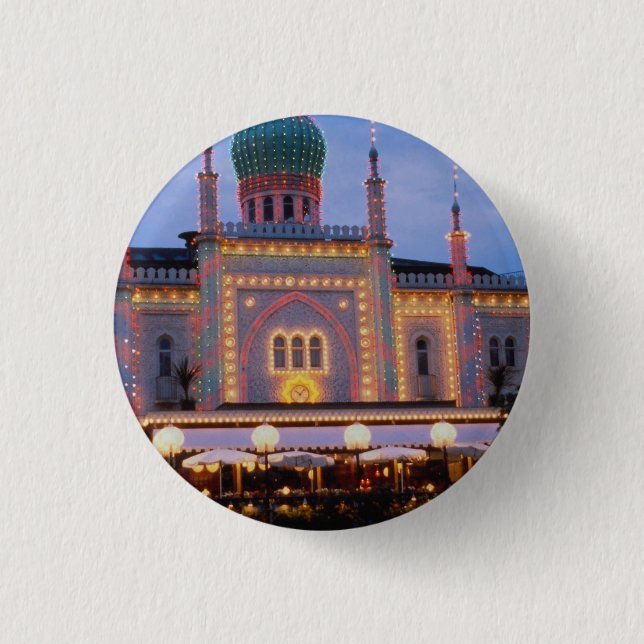 Tivoli-Gärten in Kopenhagen, Dänemark Button (Vorderseite)