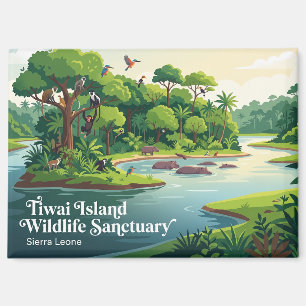 Tiwai-Insel-Wildreservat Sierra Leone Magnet