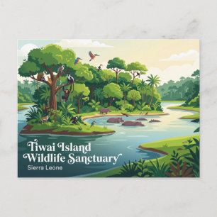 Tiwai-Insel-Wildreservat Sierra Leone Postkarte