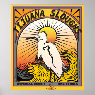 TIYUANA SLOUGHS IMPERIAL STRAND KALIFORNIEN SURFEN POSTER