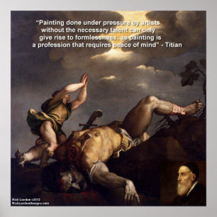 Tizian David & Goliath & Zitat Poster