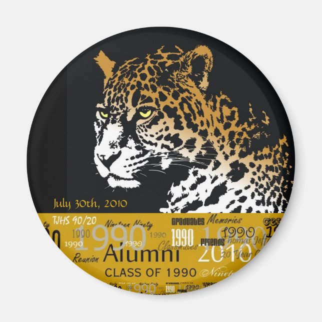 TJHS 20-jähriges Round-Magnet Magnet (Vorne)