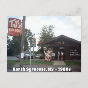 TJ's Big Boy North Syrakus 1980er Postkarte