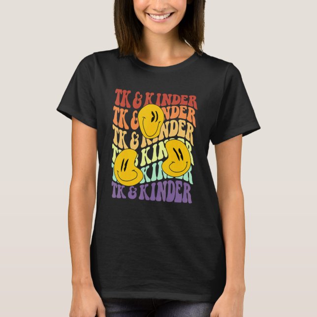 TK and Kinder retro smile face Back To School kind T-Shirt (Vorderseite)