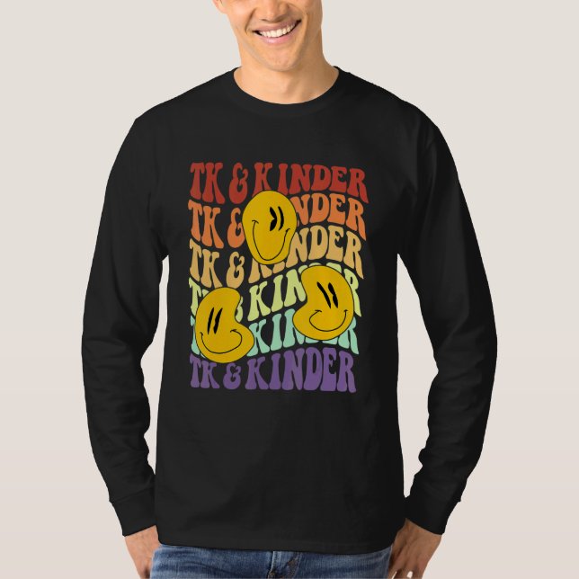 TK and Kinder retro smile face Back To School kind T-Shirt (Vorderseite)