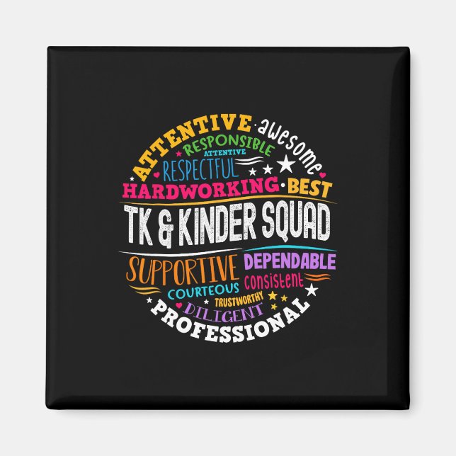 Tk and Kinder Squad Transitional Kindergarten Teac Magnet (Vorne)