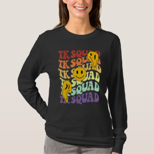Tk Squad Crew Retrolächeln Gesicht Zurück zur Schu T-Shirt