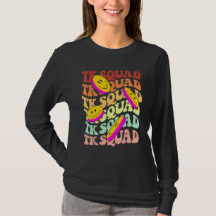 Tk Squad Crew Retrolächeln Gesicht Zurück zur Schu T-Shirt