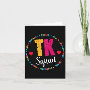 Tk Squad T-Shirt - Übergangs-Kindergartenlehrer T Karte