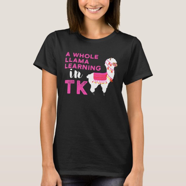 TK Transitional Kindergarten Llama  Learning T-Shirt (Vorderseite)