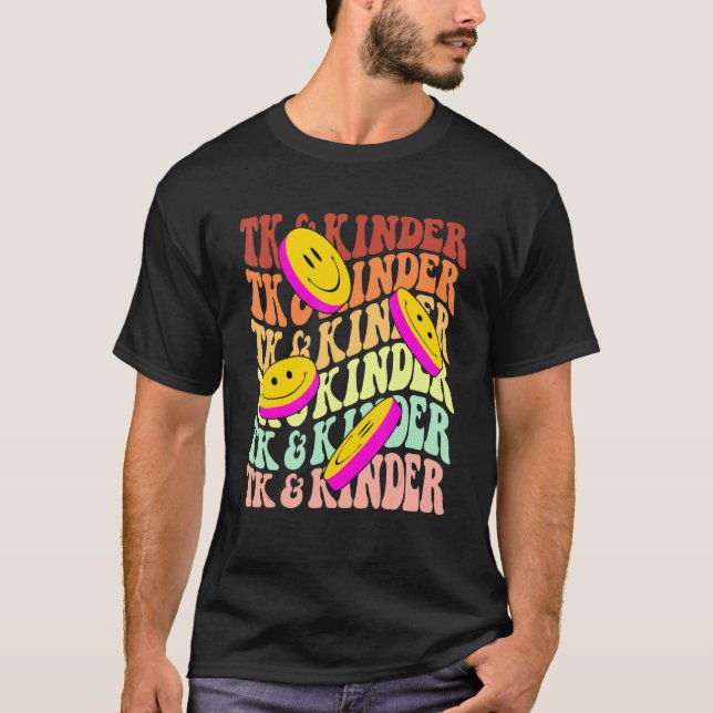 TK und Kinder retro lächeln Gesicht Back To School T-Shirt (Vorderseite)