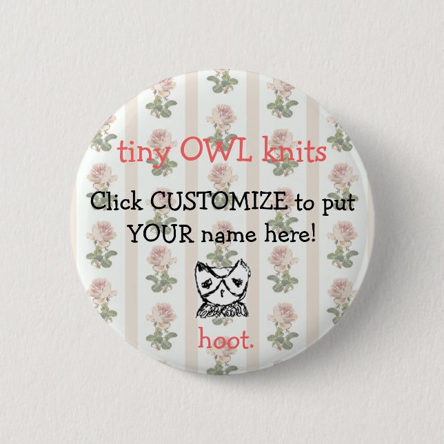 TKCD Medium, ", das Ihr Name hier" knöpfen Button (Vorderseite)