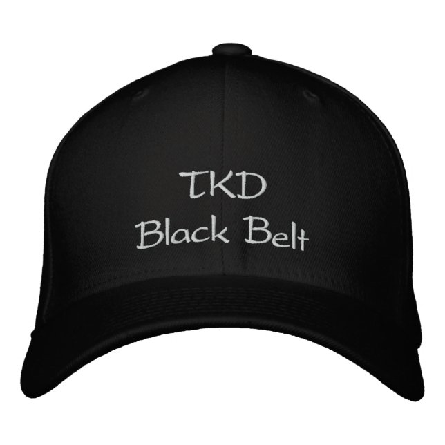 TKD Black Belt Bestickte Kappe (Vorderseite)