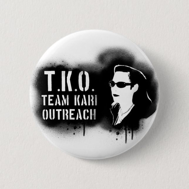 TKO - Schwarze Schablone Button (Vorderseite)