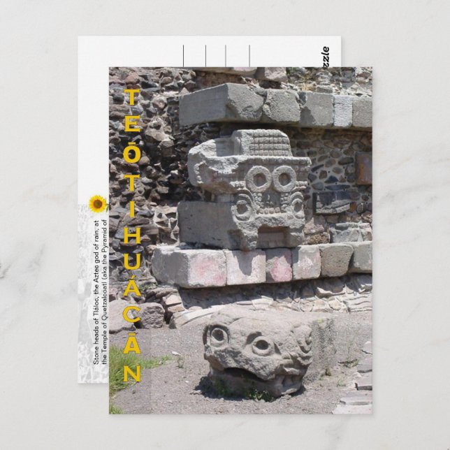 Tláloc, Teōtihuácān, Mexiko - Postkarte (Vorne/Hinten)