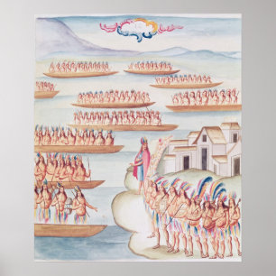 Tlatelolco und die Lagune Poster